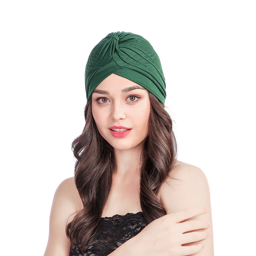 Повязка на голову женские аксессуары для волос женские волосы лента Ретро эластичная лента модная декоративная одноцветная шляпа Baotou повязка на голову, тюрбан