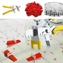 Профессиональный 300 шт система выравнивания плитки для плитки и напольной плитки строительный инструмент Комплект 200 зажимы+ 100 на танкетке