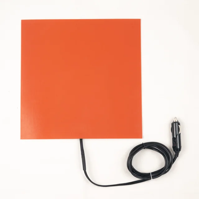 Szilikon Fűtőpad 280X280 Mm 12V 60-90 Fok C/ Autó Töltőelemelem Vendégelemhez/ Pizza Kézbesítőzsákhoz