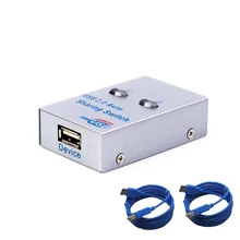Interruptor de partilhamento automático, conversor divisor de computador para 2 pc impressora de computador para escritório casa uso usb2.0 hub