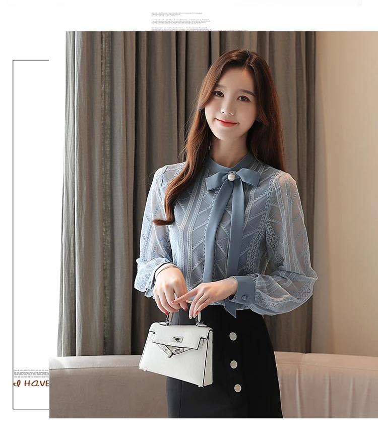 Blusa de Renda para Mulheres Superiores para Mulheres e Blusas Femininas de Verão Coreano Moda Feminina Blusas Mulher Chiffon Camisas ol Camisa Tamanho Grande Partes Elegante Top 2021 Elegantes 6 Blusas e Camisas
