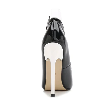 مثير سيدة اضافية عالية الكعب أحذية الكاحل حزام مضخات المرأة 13 سنتيمتر كعب معدني رقيقة عالية الكعب أحذية أشار تو أحذية كبيرة 45 6