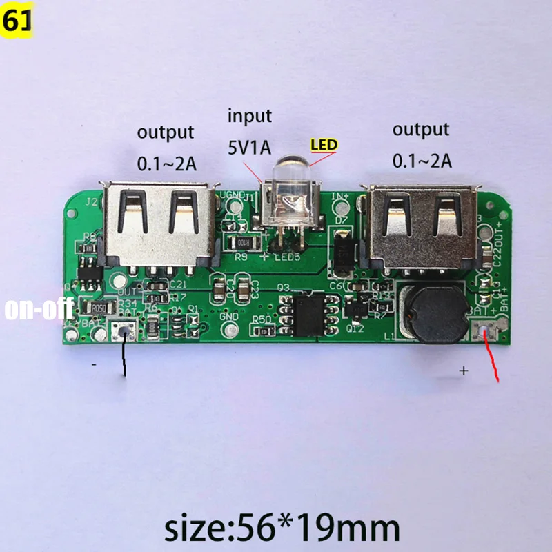 5V 1A Мобильный Внешний аккумулятор модуль зарядная плата PCB зарядное устройство контроллер двойной usb порты DIY аксессуары Замена для телефона MP4