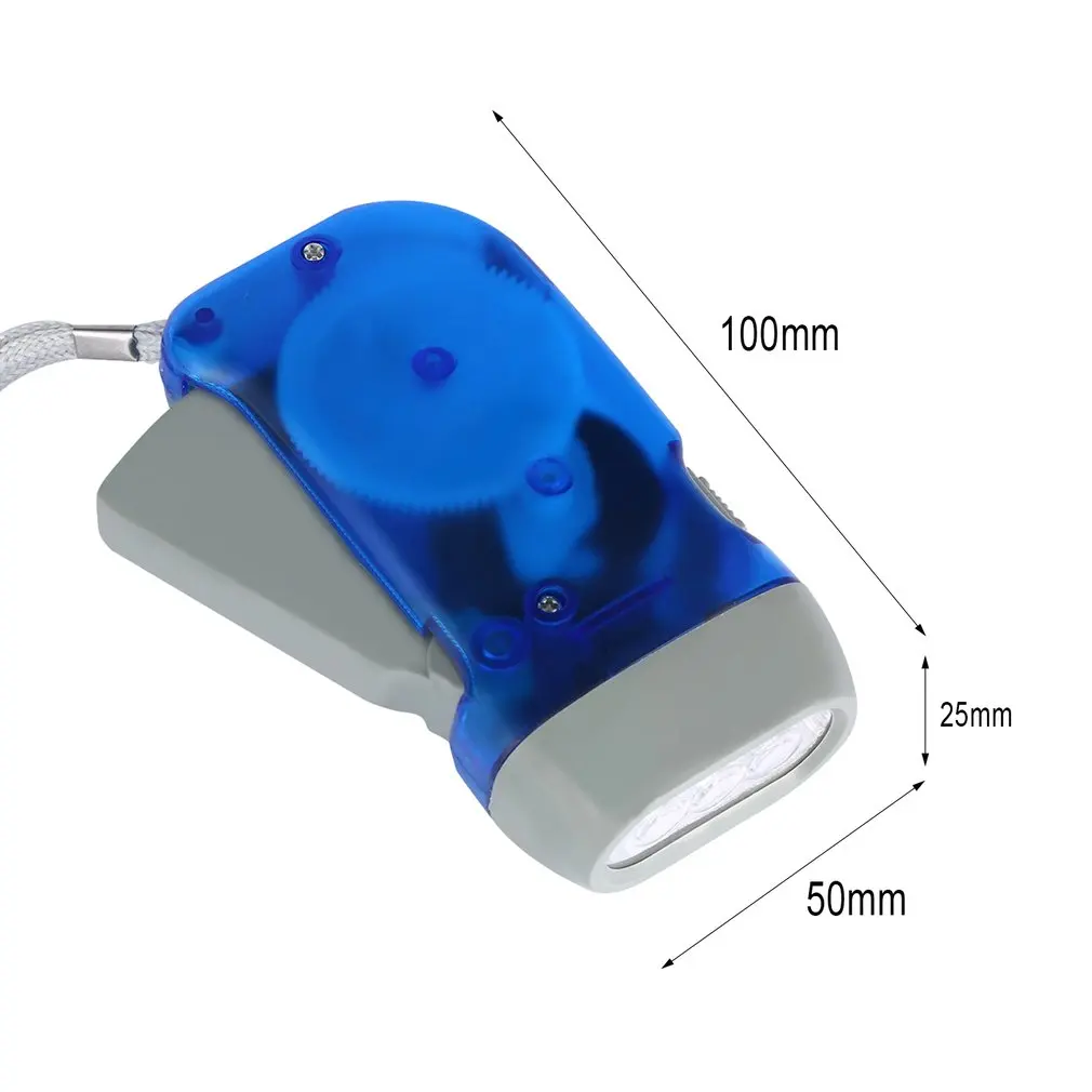 Портативный 3 светодиодный фонарик Динамо с намоткой ручной надавливающий Кривошип NR без аккумуляторного фонаря Горячая открытый инструмент