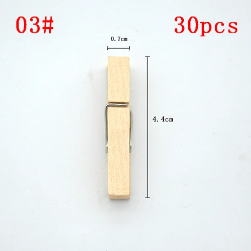 1/20 Вт, 30 Вт, 50 шт/партия, разные размеры 25 мм/35 мм/44 мм/150 мм Плетеный абажур из натурального дерева зажимы для фото Memo Office прищепка для декорирования вестибюлей колышки - Цвет: 03