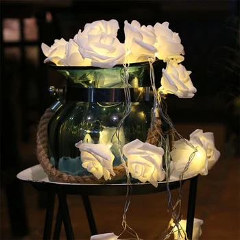 

3 meters Rose 20 LED String Lights Battery Powered Valentine's Day Wedding Decoration Christmas Holiday Lights