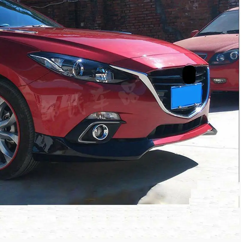 Неокрашенный фронт бампера v-стиля углу сплиттер подходит для Mazda 3 AXELA