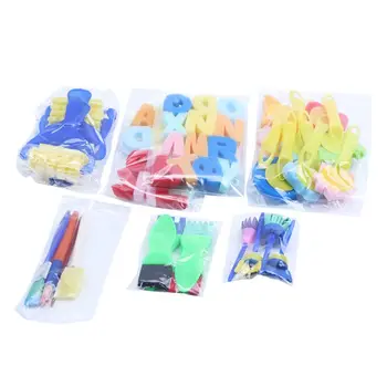 

51Pcs Children's Paint Set Sponge Brushes School Supplies for Small Children Sponge Seal