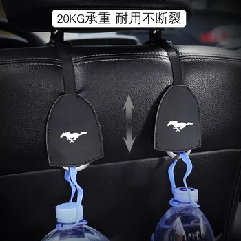 

2pcs Car Organizer Seat Back Hooks Vehicle Hidden Headrest Hanger Car Accessories Storage Hanger Car Hooks For Mustang 2015 2017