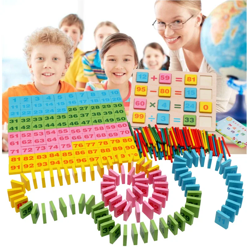 

Children with Numbers Computing Domino 1-3-6 a Year of Age GIRL'S And BOY'S Baby Early Childhood Educational Force Building Bloc