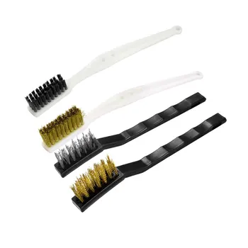 

uxcell 1-20Pcs Brushes Plastic Black Nonslip Handle Clean Tool for Cleaning Welding used in Ship Aviation Industry Car Oil