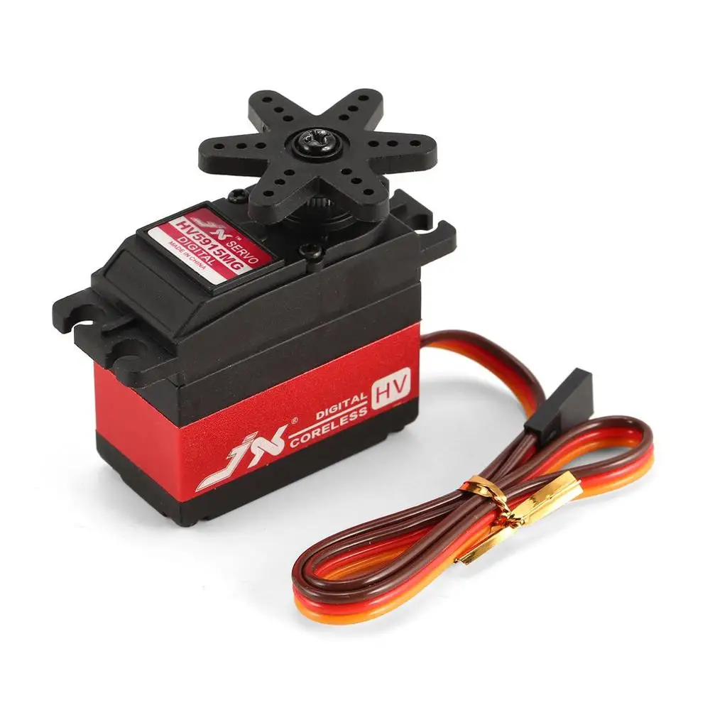 

JX PDI-HV5915MG 15.83kg Metal Gear Steering Digital Coreless Servo with HV High Torque Voltage for RC 600-700 Helicopter DIY