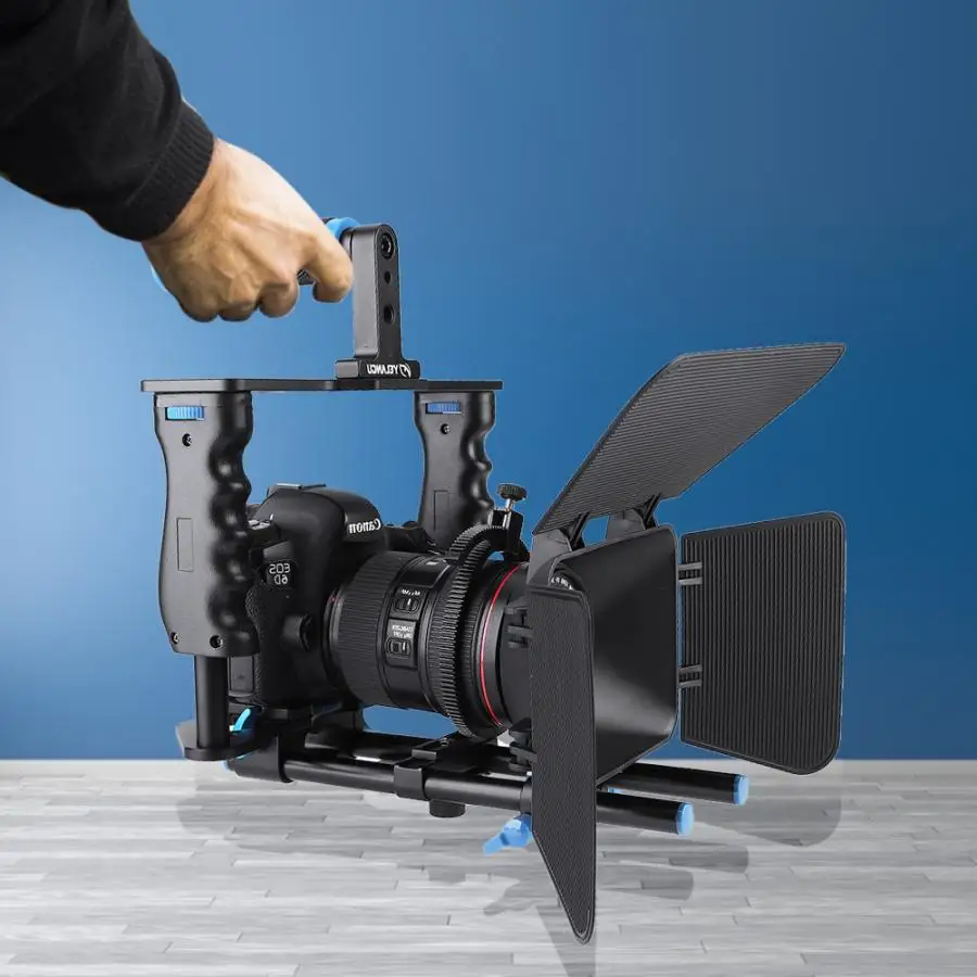 YELANGU C200 Professional DSLR Rig Video Camera Stabilizer Support Cage/Matte Box/Follow Focus Camera Cage