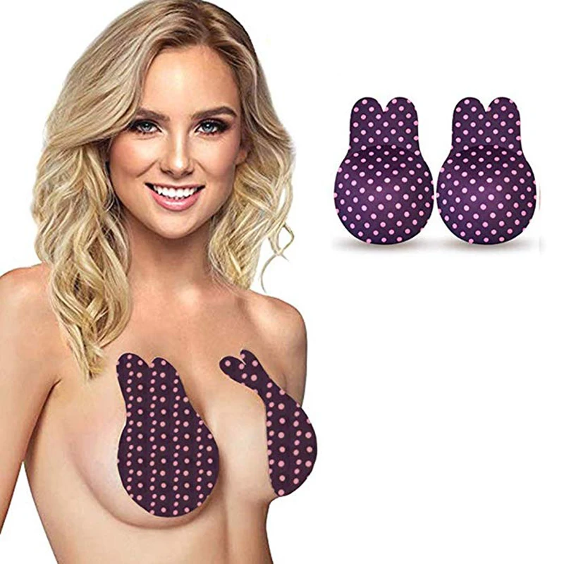 

Rabbit Ear Women Bra Self Adhesive Silicone Lift Up Tape Lifting Chest Sticker Swimsuit Nipple Cover Pads Backless Strapless Bra