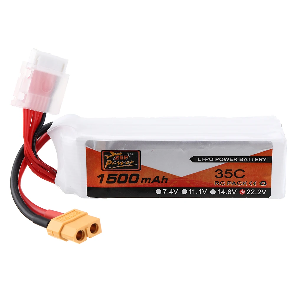 ZOP мощность 22,2 в 1500 мАч 35C 6S Lipo батарея XT60 Разъем для RC Квадрокоптер самолет вертолет автомобиль