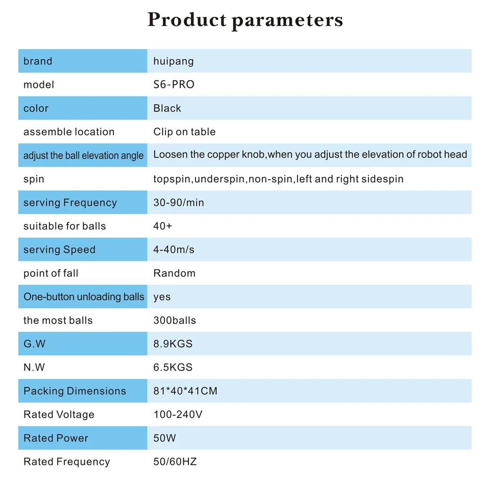 HUIPANG S6-PRO робот для настольного тенниса/машина легко собрать товары для практики многофункциональные шарики для утилизации
