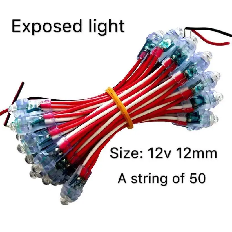 Светодиодный светильник-светящиеся шарики 12V наружные рекламные вывески перфорированные бусины цветное 5V 9 мм водонепроницаемый