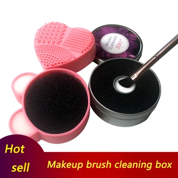 

Silicone Makeup Brush Cleaner Sponge Remover for Eyeshadow Brush Color Remove Sponge Tool Quick Color Off Make Up Cleaning Kit