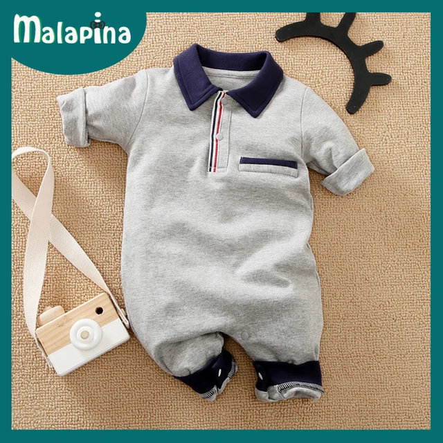 Malapina Baby Boy Romper Kids Summer Spring 0-24M Age Infant Gentleman Toddler Newborn Outfits Baby Girls Clothes 2021 Like the picture
