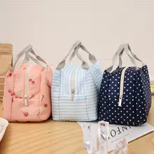 1 шт. портативный высококачественный изолированный холщовый Полосатый чехол для пикника, термопереносная сумка для обеда L* 5