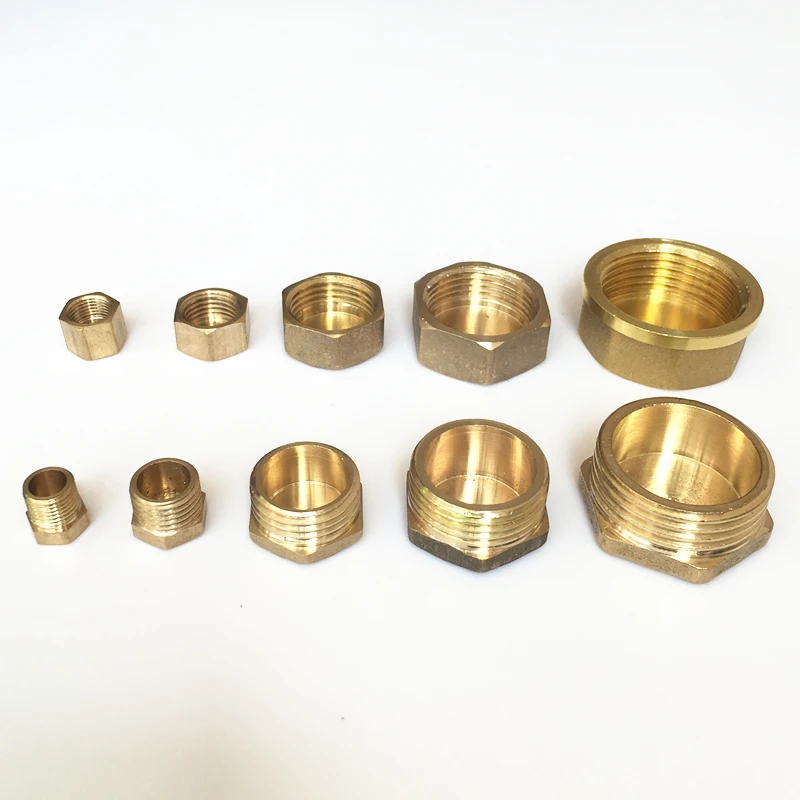 Латунная Концевая заглушка наружная и внутренняя резьба 1/8 дюйма 1/4 3/8 1/2 3/4