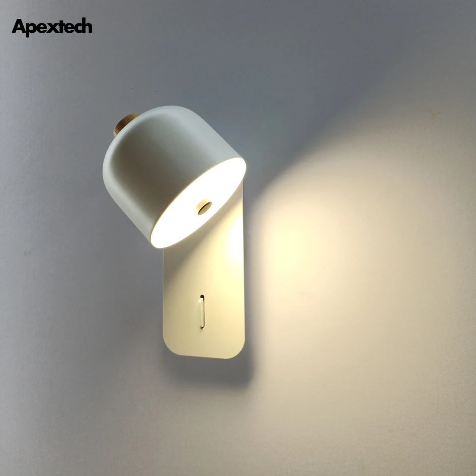 Apextech светодиодный настенный светильник для спальни прикроватный чтения