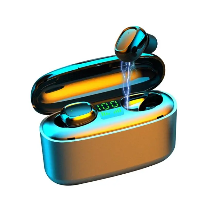 

HESTIA True Bluetooth 5.0 Earphone TWS Wireless Headphons Sport Handsfree Earbuds 9D Stereo Gaming Headset With Mic Charging Box