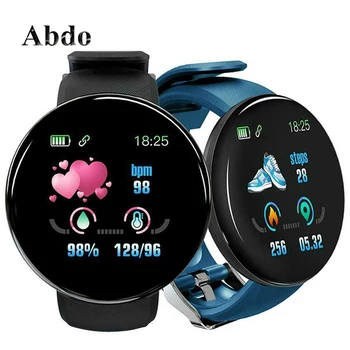 

D18 smart watch Fitness Tracker men women Blood pressure step Information Reminder 2020 New Fashion Smartwatch for IOS Android