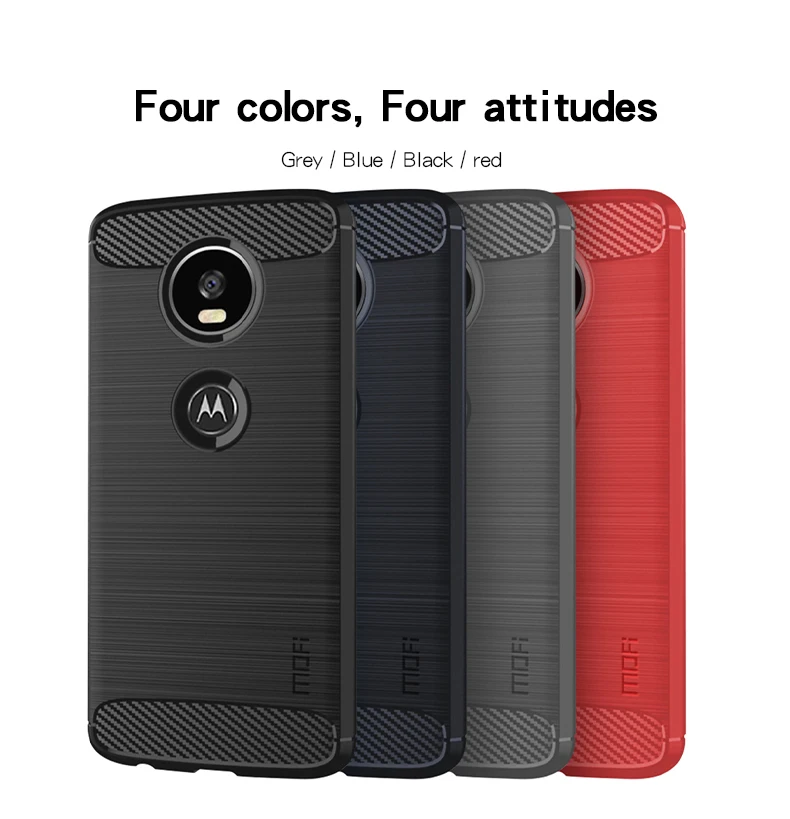 Роскошный углеродный чехол Mofi для Motorola Moto P40 задняя крышка Ультратонкий Мягкий Силиконовый ТПУ для телефона чехол для Motorola Moto Z4 Play