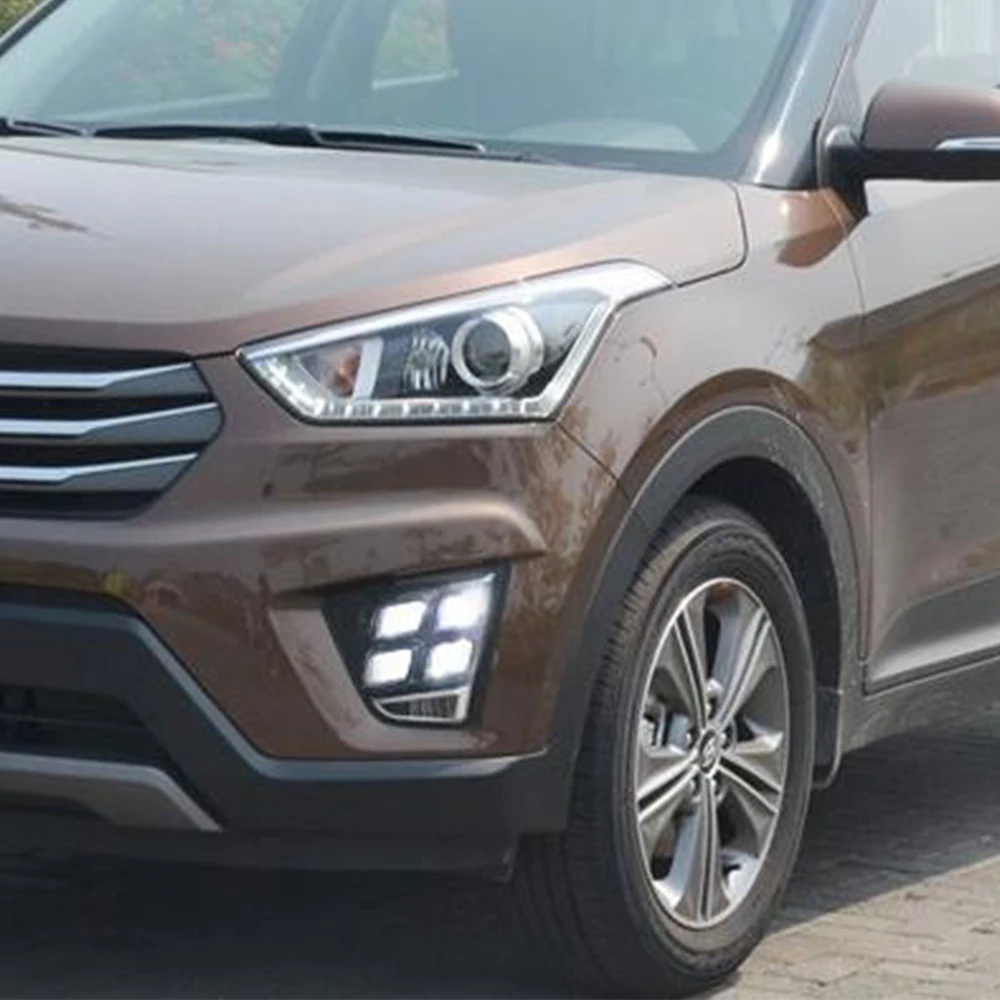 1 комплект дневные ходовые огни для Hyundai Creta IX25 2014 2015 2016 дневных ходовых огней