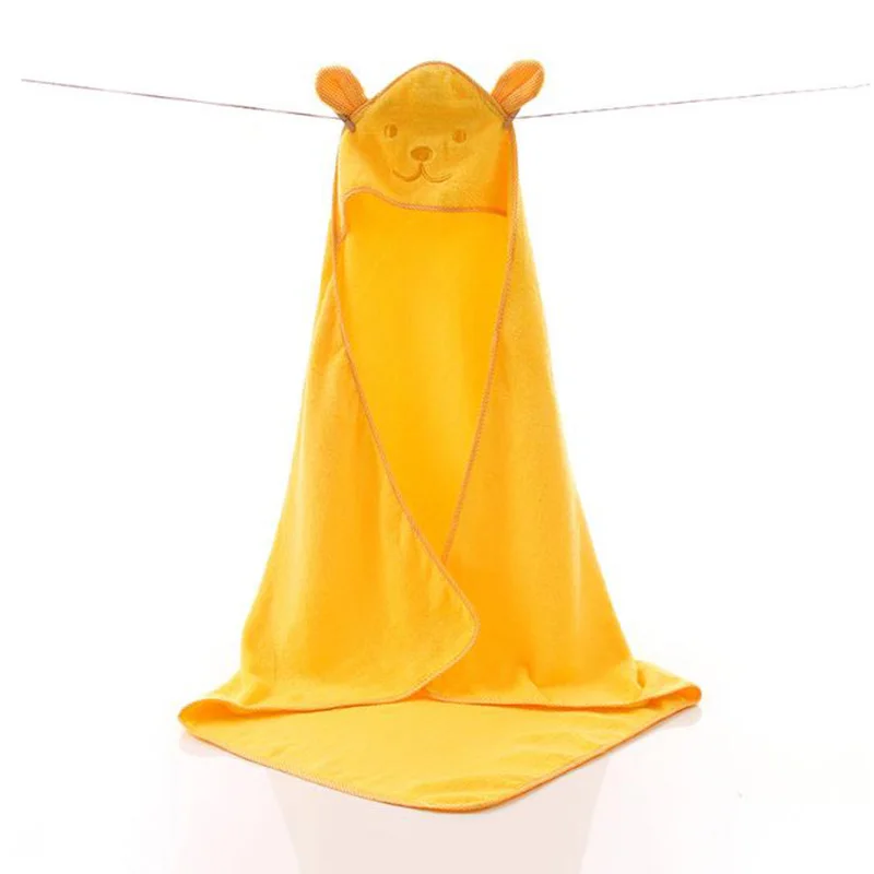 Yellow Банное полотенце-накидка, детское полотенце, детское банное полотенце, теплое, с капюшоном, для дома, милое, многофункциональное, для душа, с медведем, betty boop - Цвет: Yellow
