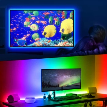 

0.5M-5M LED Strip Light led ribbon rgb led diode tape Bluetooth Controller power adapter for Home Music Rhythm Lighting Strip