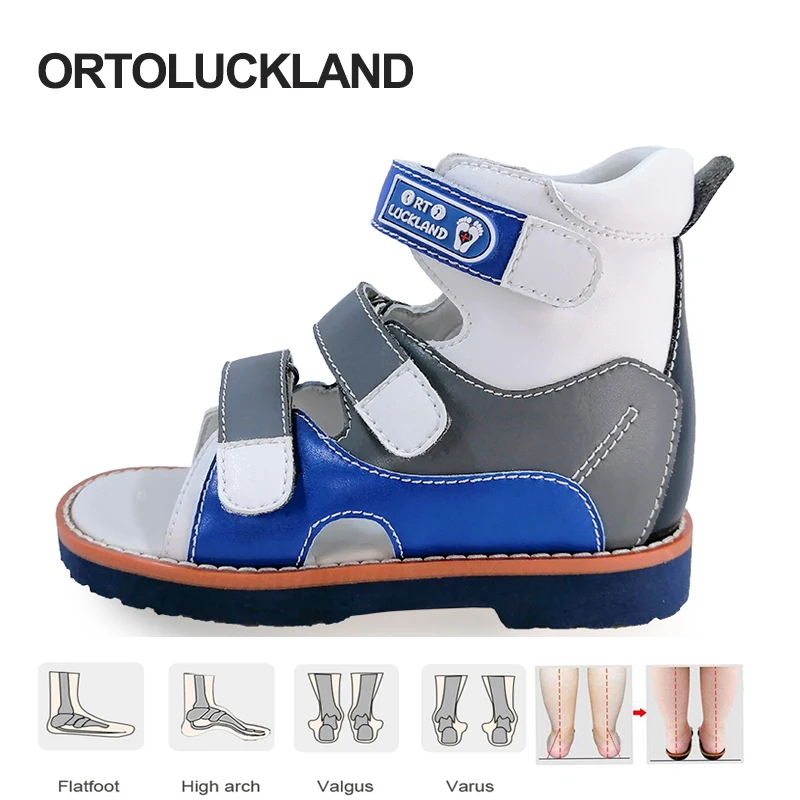 Children Sandals Boys Summer Toddler Orthopedic Flatfeet Shoes For Kids Indoor Outdoor Arch Support Footwear 20Months To 10Year