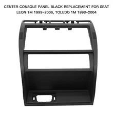 Painel preto para console central, substituição de automóveis para seat leon 1m 2005-2012, 1m 2005-2012