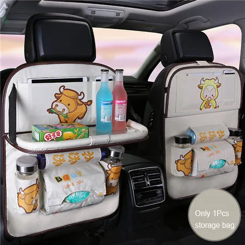 Cartoon Multi-Pocket Car Seat Back Hanging Organizer Universal Auto Pad Cup Storage Holder Bag Car-styling Protector Accessories - Название цвета: B