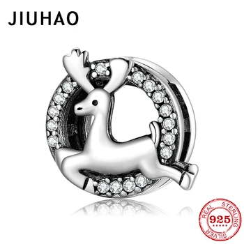 

Christmas series 925 Sterling Silver Lovely Warm elk beads clips Fit Original Reflections Charm Bracelet women Jewelry making
