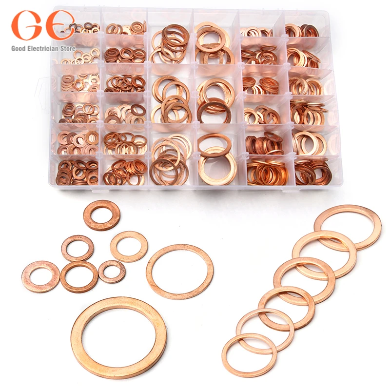 568pcs-sizes-assorted-solid-copper-crush-washers-seal-flat-ring-set-with-case-25-cm-circle-products