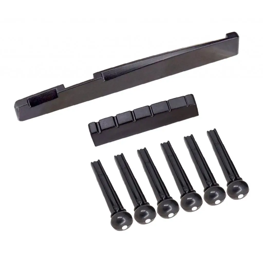 Left Handed Acoustic Guitar Accessories Bridge Pins Saddle Nut Set 8 Pack guitar accessories