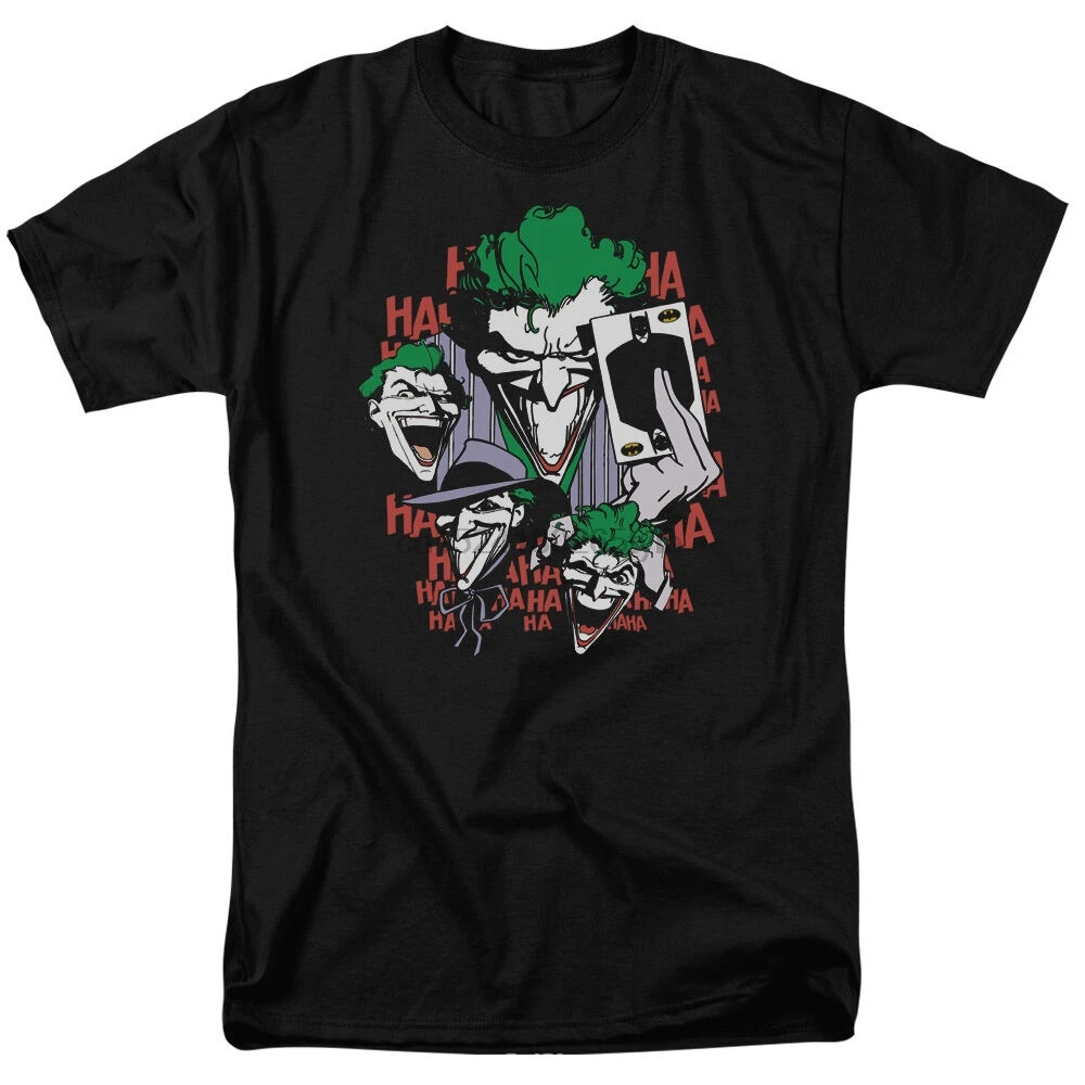 The Joker Comic Laughing Faces FOUR OF A KIND Adult T-Shirt All Sizes |