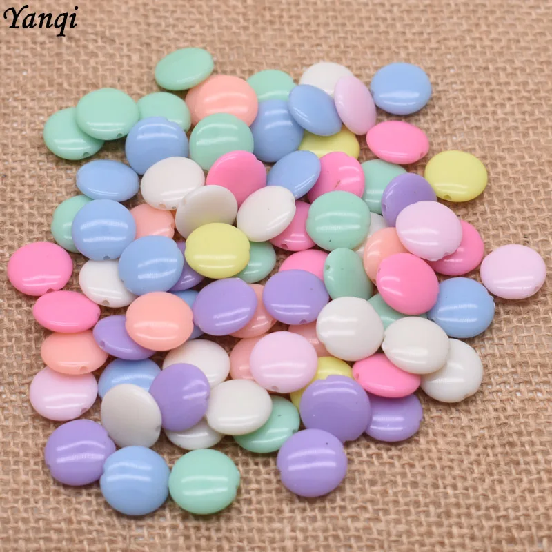 Colorful Acrylic Beads Heart Star Oval Square Spacer Beads For Jewelry Making Findings Women Children DIY Children's beaded toy