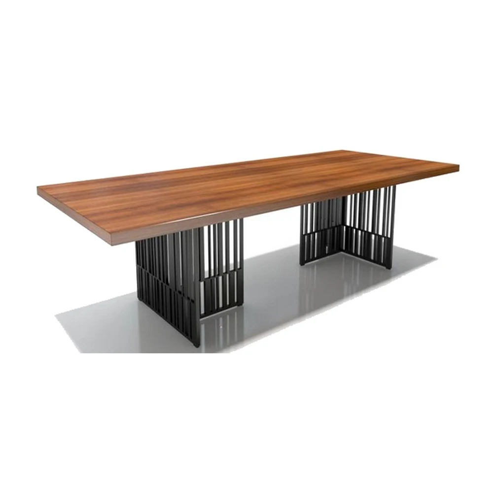 Big Wooden dining table set comedor sillas de Nordic modern iron leg mesa muebles madera jantar CD260 | Мебель