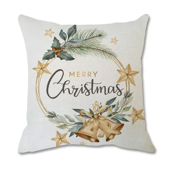 

Merry Christmas Printing Pillow Case Dyeing Sofa Bed Home Decor Pillow Case Square Cushion Cover Funda Pillow Case Cushion Cover