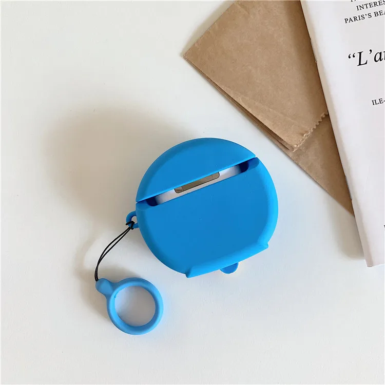 3D милый нарисованный Дораэмон чехол для наушников Airpods Мягкий силиконовый чехол для Apple AirPods 1 2 Чехол с кольцевой пряжкой