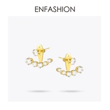 Enfashion серьги с кристаллами золотой цвет Цирконий камень серьги гвоздики нержавеющая сталь серьги для женщин ювелирные изделия E5208