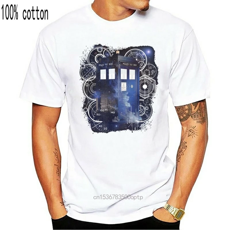 Волнистое соединение Doctor Who Tardis Space Tech взрослая футболка | Женская одежда