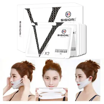 

SIGIOR 5Pcs 4D Face-lift V Shape Face Mask Neck Face Slim Double Chin Anti-Wrinkle Remove Mask Moisturizing Whitenign Skin Tool