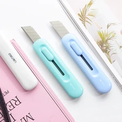 Coupe papier Portable Deli 2079, couleur aléatoire, couteau utilitaire, découpe de papeterie, fournitures scolaires, 1 pièce 