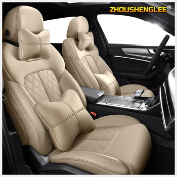 

ZHOUSHENGLEE Custom Leather car seat cover For BMW 7 Series F01 F02 F03 F04 G11 G12 E65/66 X1 E84 F48 F49 Automobiles Seat Cover