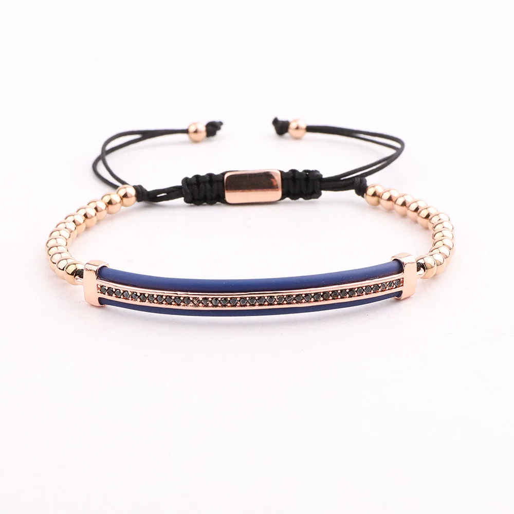 Classic Design High Quality Stainless Steel Beads CZ Pave Charm Handmade Cord Braided Macrame Bracelet Men Jewelry Gift - Image 4