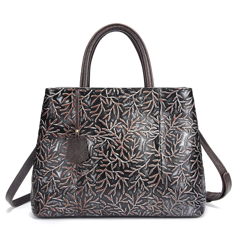 

New Genuine Leather Luxury Handbag Women Bags Designer Vintage Single Shoulder Messenger Bag Elegant High Quality Totes Casual